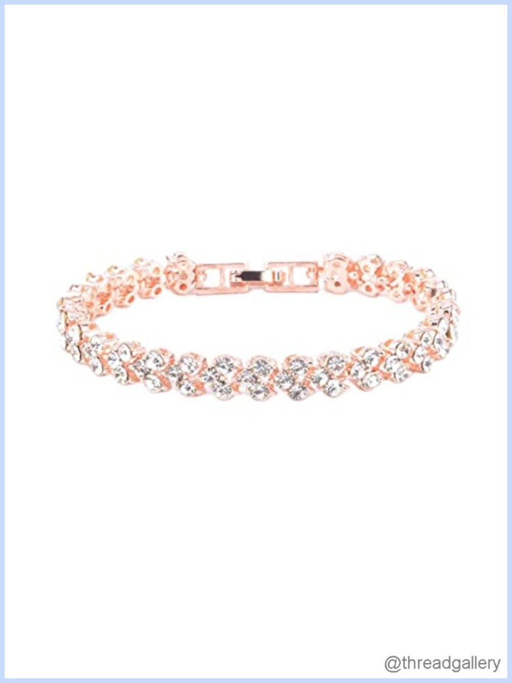 Cubic Zirconia Tennis Bracelet Rhinestone Bling Bangle Bracelet for Women Gift